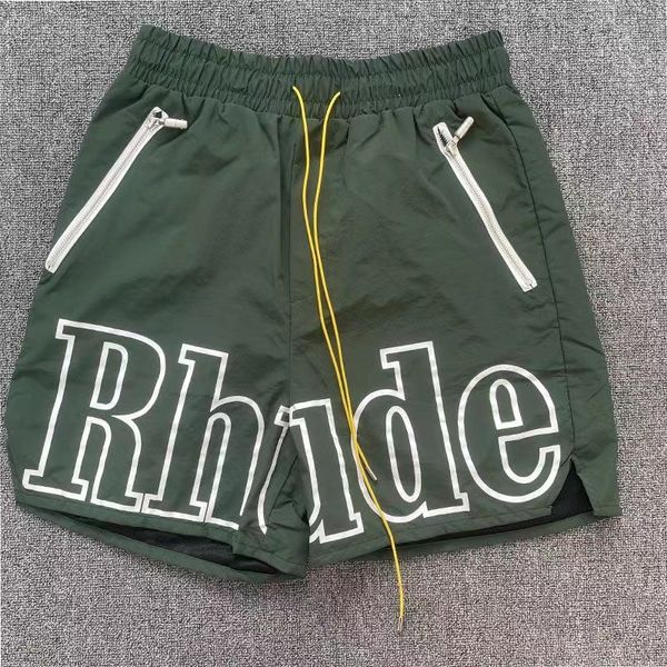 

designer shorts rhude summer fashion beach pants men street wear red blue black purple mens short us siize:s-xl 36xz, White;black