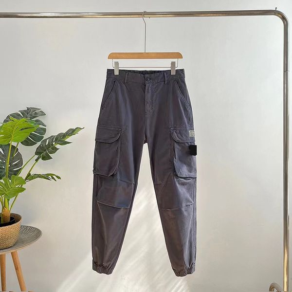 

mens stone badge patches island vintage cargo pants designer big pocket overalls trousers track pant sweaterpants leggings long sports 3vv4, Black;white