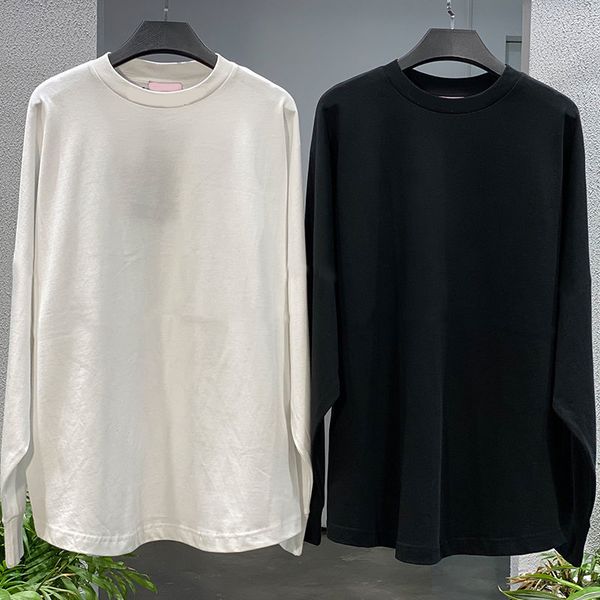 

designer palm t shirt long sleeve men women summer tees tee comfortable mens couple t-shirt loose black white hoodie av0t, White;black