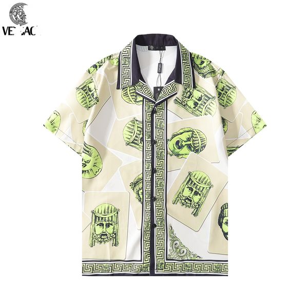 

2023men's casual shirts spotted pattern wacko maria hawaiian shirt men women t-shirt beach tees oversized cx2 4bmc 4bmc, White;black