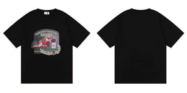 

designer t rhude tshirt shirt mens tee workout shirts for men oversized t shirts tee tshirt cotton rhude tshirts vintage short sleeve us siz, White;black
