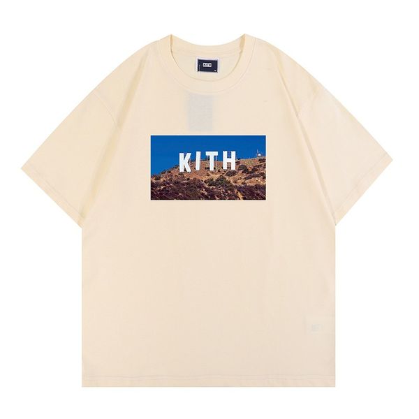 

kith t shirt mens designer shirts tee workout for men oversized t-shirt 100%cotton tshirts vintage short sleeve us size 8 513c, White;black