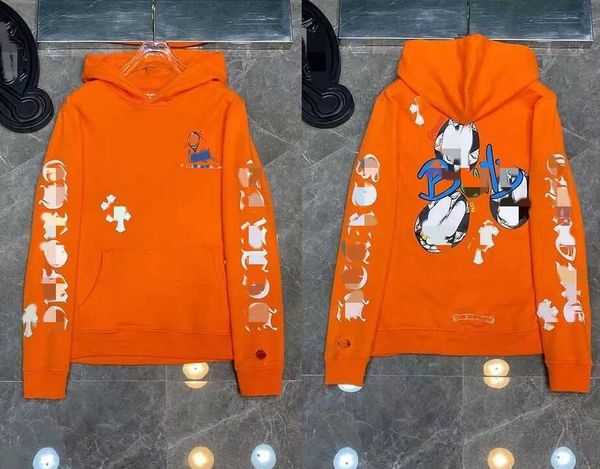

designer mens hoodies chrome winter sweatshirts heart ch long sleeve jacket loose coat hip hop chromees blue&black time limited