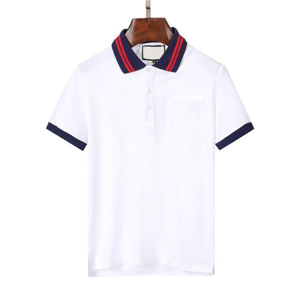 

designer mens stylist polo shirts gg italy men clothes polos print short sleeve fashion casual mensummer t shirt 0m9n, White;black