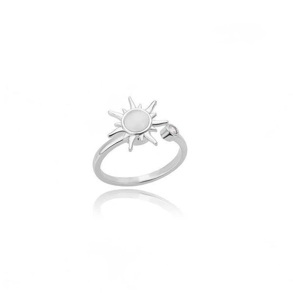 

band rings spinner zircon heart four leaf clover women stainless steel anti stress anxiety fidget ring jewelry christmas gift aa230323 18uvj, Silver
