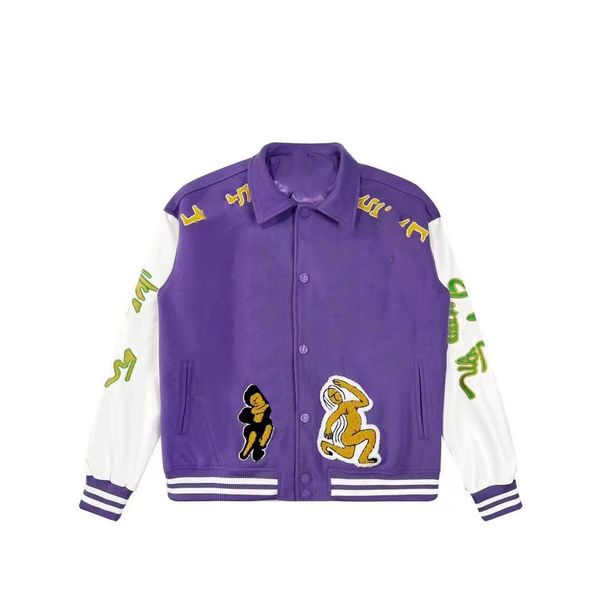 

mens jackets baseball varsity jacket letter stitching embroidery autumn and winter men loose causal outwear coats zlxg, Black;brown