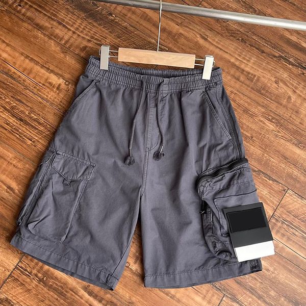 

2023 men's pants mens shorts stones island designers cargo badge patches summer sweatpants sports trouser 2023ss big pocket overalls tr, White;black