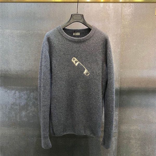 

2023 advanced version womens sweaters france trendy clothing c letter graphic embroidery fashion round neck coach channel hoodie luxury bran, White;black