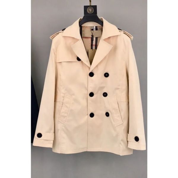 

2023 men and women trench collar slim fit long sleeve windproof jacket designer brand classic coat autumn winter jriy, Tan;black