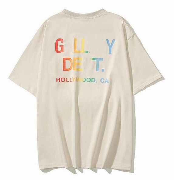 

2023 tees women&men's t shirts designer print galleryes depts shirt letter printing trend casual men women clothing street retro short, White;black