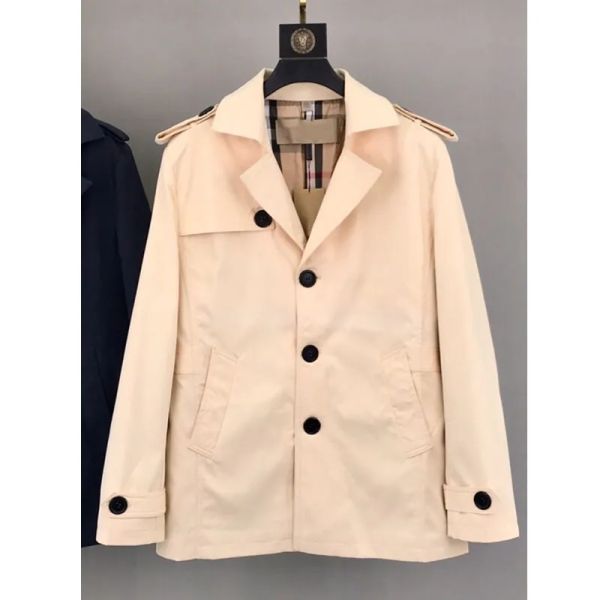 

2023 men and women trench collar slim fit long sleeve windproof jacket designer brand classic coat autumn winter 4fol, Tan;black