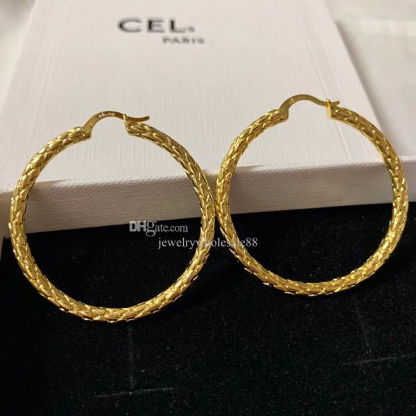 

fashion classic hoop earrings personality exaggerated designer big circle dangle eardrop earring women jewelry accessories 18smp, Golden;silver