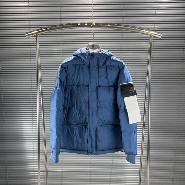 

designers mens down jacket winter reflective cotton metal nylon waterproof and warm thickened jackets coats stone 6kzb, Black
