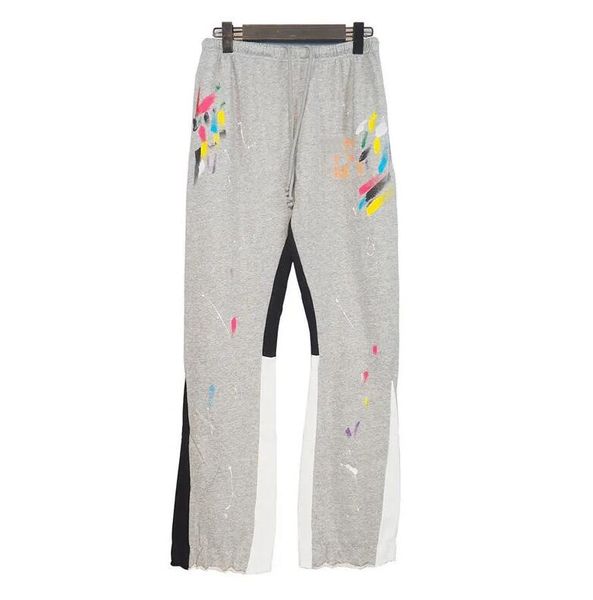 

mens jeans pants galleries sweatpants depts speckled letter print men's women's couple loose versatile casual straight graffiti or, Black