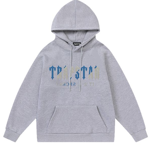 

hoodie trapstar oversized mens tracksuit designer shirts print letter luxury black and white grey rainbow color summer sports fashion cotton