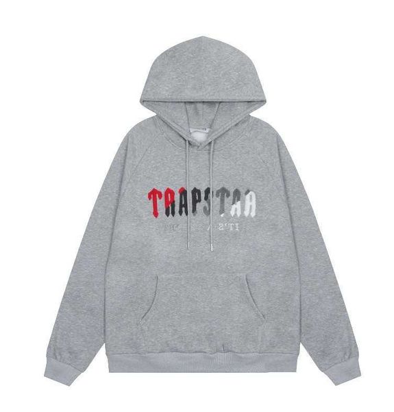 

designer clothing mens sweatshirts tracksuits hoodies high street niche rap trendy trapstar towel embroidered plush hoodie loose casual pull, Black