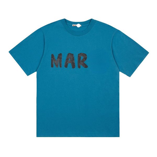 

marn t-shirt men's and women's letter printing t-shirts summer loose short sleeve round neck versatile printed meyu, White;black