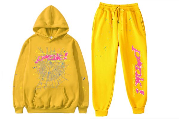 

mens pants designer pink sp5der tech fleece pant 555555 black tracksuit young thug spider hoodie 555 hoodies cotton blend c1mv