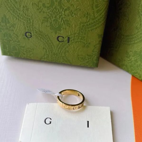 

fashionable and exquisite wedding ring popular designer 18k gold plated classic quality jewelry accessories selected lovers gifts women 1bkh, Silver