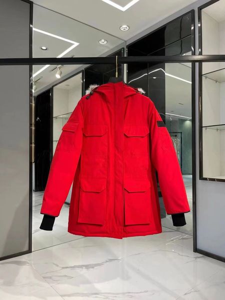 

men's fashion winter jackets comfortable soft down jacket designers slim canadian goose outdoor thickened new designer 1vmk, Black