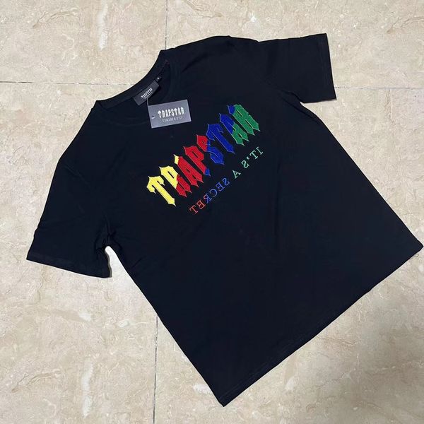 

Quality Mens High t shirt designer print letter luxury black and white grey rainbow color summer sports fashion topS177 110AY5, 13