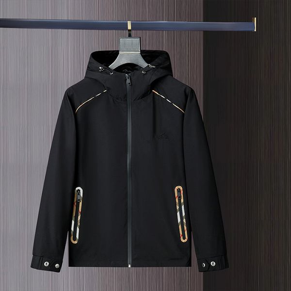 

multi style designer hooded jacket mens spring autumn men windbreaker casual coat size m--xxl a46o, Black;brown
