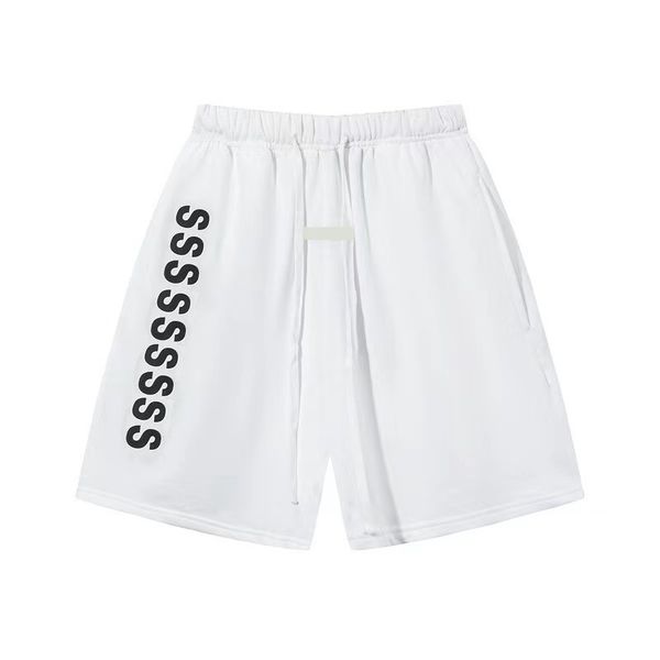 

mens womens designer essentail shorts clothing apparel essen shorts cotton sports fashion short street style tide knee length essent us size, White;black
