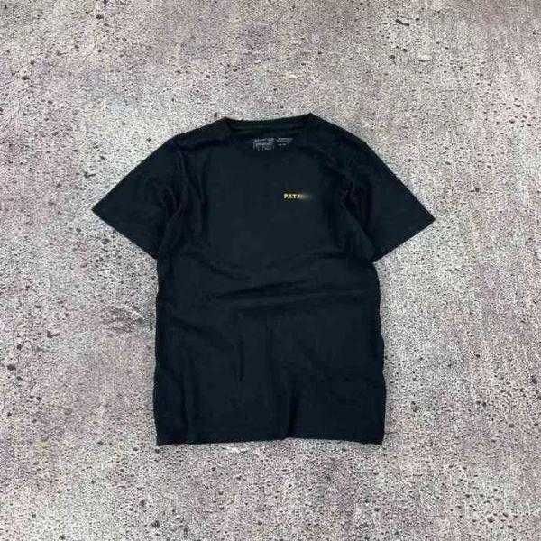 

new 2023 mens women t-shirts designer luxurys patagonias t-shirt american retro fashion brand outdoor bata back sunset printing cotton coupl, White;black