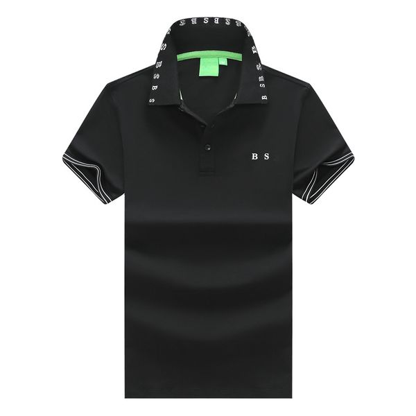 

style mens designer clothing t shirt polos fashion brand boss summer business leisure polo shirts running outdoor short sleeve sportswear a0, White;black