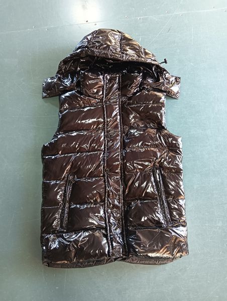 

winter tank fashion designer men's down jacket hooded embroidered emblem warm coat letter standing collar sleeveless r2zg, Black;white