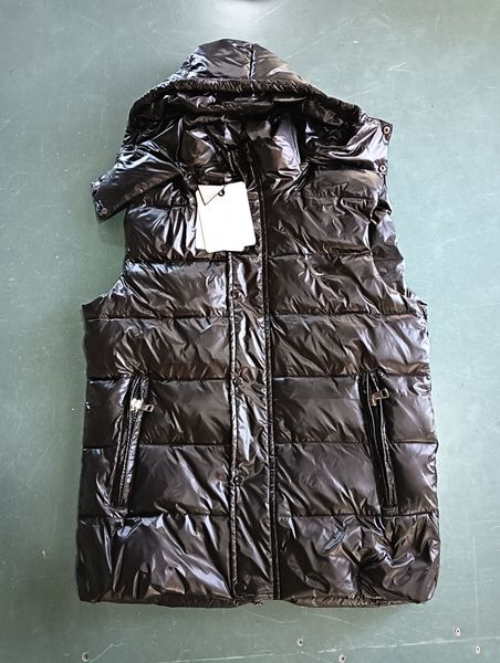

winter tank fashion designer men's down jacket hooded embroidered emblem warm coat letter standing collar sleeveless asg4, Black;white