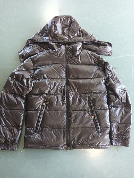 

mens down jacket puffer coats winter stylist coat parka hooded thick womens feather windproof outerwear cold protection badge decoration mul, Black