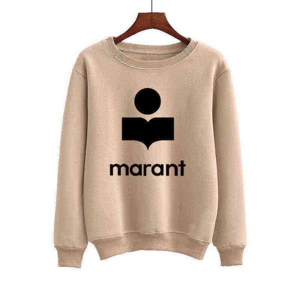 

2023 spring and autumn harajuku women's sweatshirt marant printed hoodie long sleeve sportswear pullover swea ej0k, Black