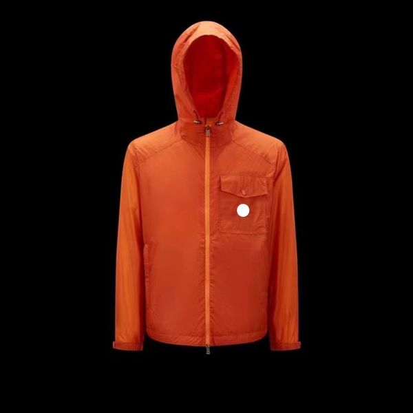 

chest pocket design hooded jumper lightweight hooded mens jacket spring summer windbreaker casual men coat asian size m--3xl vrxi, Black;brown