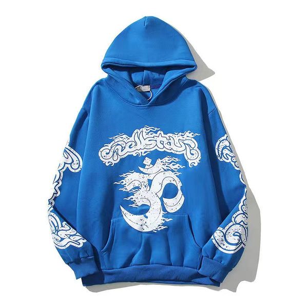 

designer hoodie hellstar men pullover spiderweb star flash long sleeve street hip-hop sweatshirts blue red grey black white yoga vintage hoo