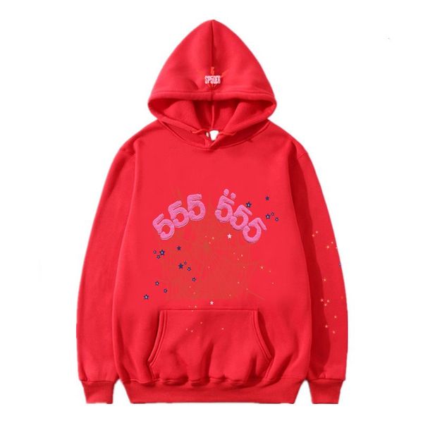 

fashion brand spider 555 hoodie designer sp5der streetwear spiderweb print pink popular suit men and women pants zkzs, Black