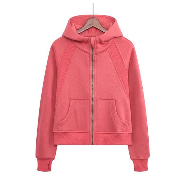 

women's sweatshirts autumn hoodie womens plus velvet thickening jackets hoodys sports half designers short clothes, Black