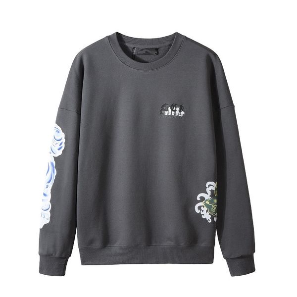 

designer clothing mens sweatshirts amires am hoodies amies floral small fresh pattern print terry hoodie sweater for men women fashion stree, Black