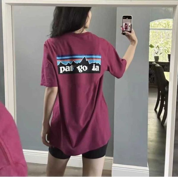 

mens t-shirts designer luxurys patagonias t-shirt american retro outdoor bata back sunset printing fast drying cotton couple yhd 1 um3u, White;black