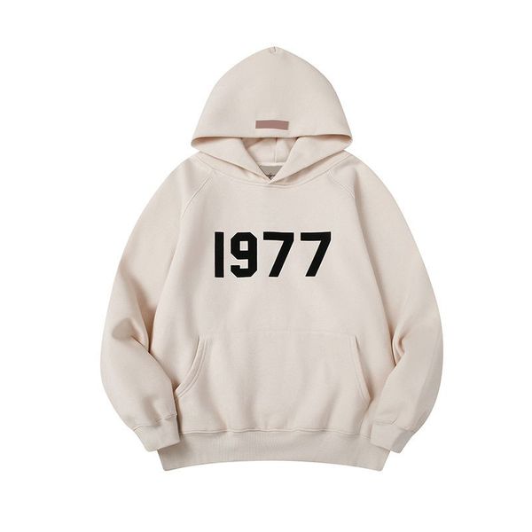 

essentialclothing 1977 designer hoodies men esenta pullover sweatshirts oversized clothing quality mens womens hooded jumper letter print s, Black