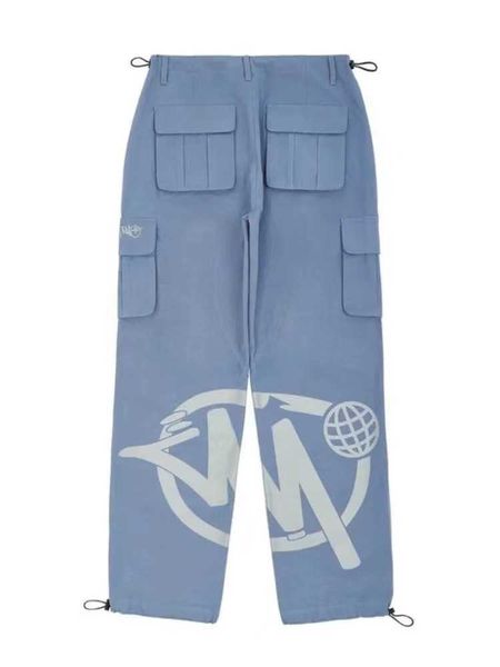 

mens pants minus two cargo harajuku casual loose punk rock straight wide leg trouser streetwear y2k pant retro street trend overalls minustw, Black