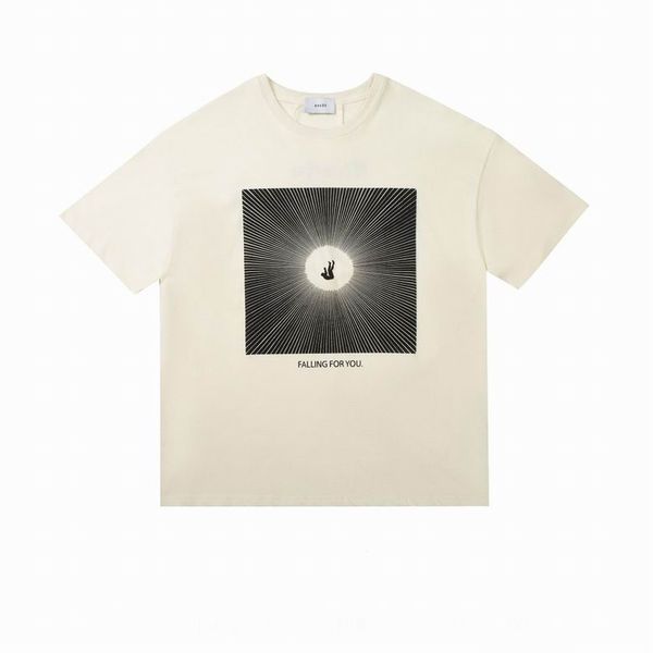 

rhudes t shirts version mens t-shirt summer fashion designer loose and breathable casual cottons luxury clothing street shorts sleeves cloth, White;black