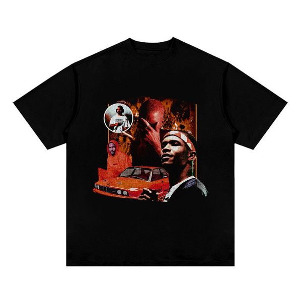

designer kanyes classic wests t shirt hip hop high street t-shirt rap personalized printed tshirt cotton loose european american fashion bra, White;black