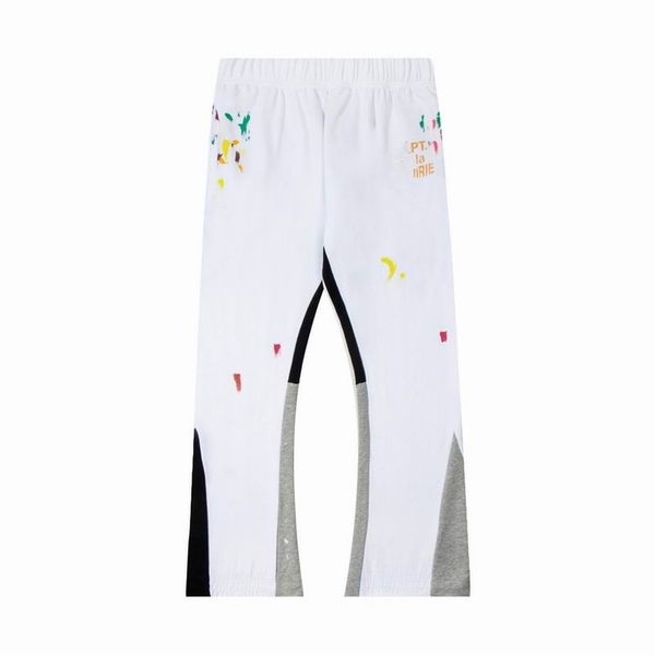 

mens jeans pants galleries sweatpants depts speckled print men's women's couple loose versatile casual straight graffiti red gray, Black