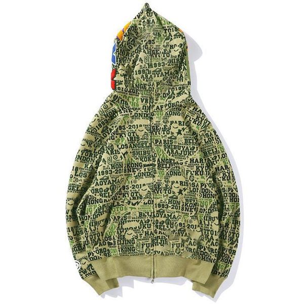 

shark mens women hoodies designer hoodie shark hoodie sweatshirts hoody oversized cotton full zip up sweaters hoodys embroidered cardigan ny, Black