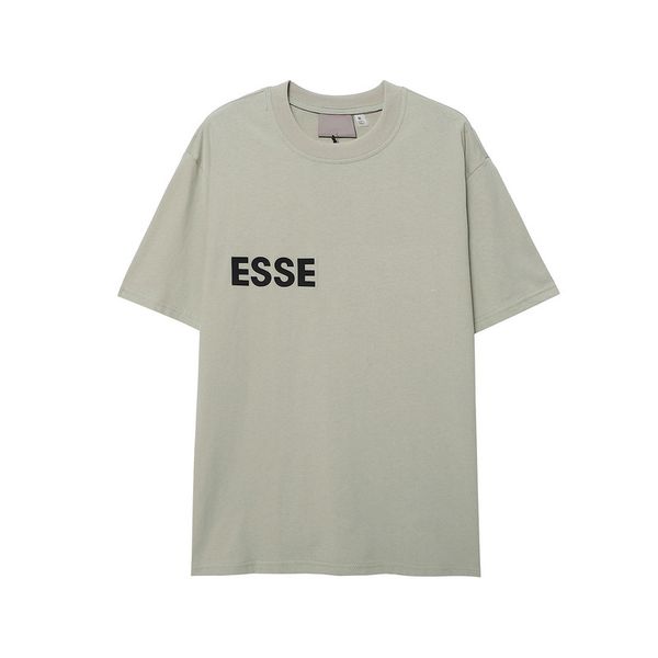 

ess 2023 mens t shirts women designers essent-shirts thick cotton version summer tshirt tees fashion man casual letter polos clothing cloth, White;black