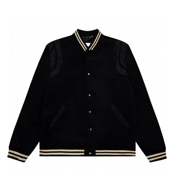 

autumn jacket designer thin coat uniform stitching hooded high street couple men's hip-hop classic retro baseball pure color casual all, Black;brown