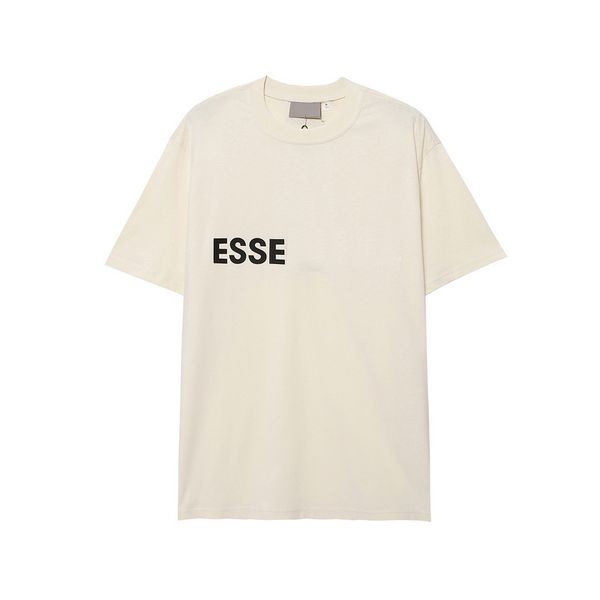 

ess 2023 mens t shirts women designers essent-shirts thick cotton version summer tshirt tees fashion man casual letter polos clothing cloth, White;black