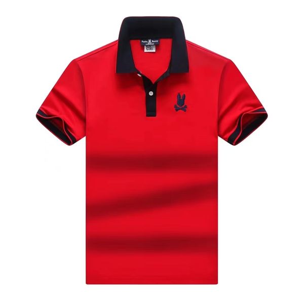 

psycho bunny polo designer mens luxury brand high-quality knitted shirt high street printed clothing sports quick drying t asian size m-xxxl, White;black