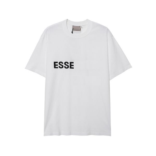 

ess 2023 mens t shirts women designers essent-shirts thick cotton version summer tshirt tees fashion man casual letter polos clothing cloth, White;black